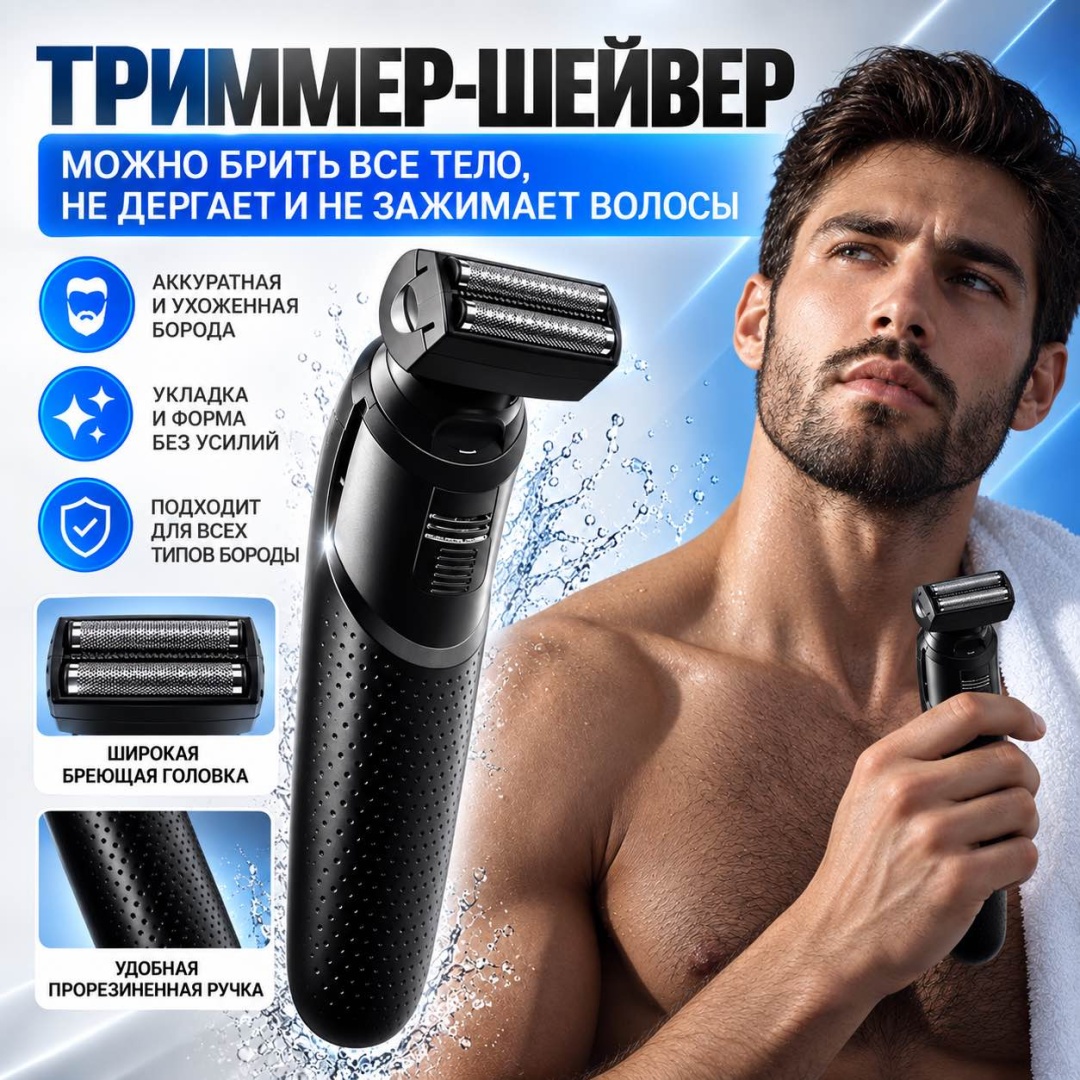 Электробритва WELLEST WS4 PRIME роторная 3