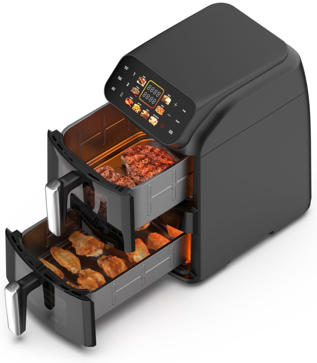 Двойной аэрогриль WELLEST WS80 DUAL CHEF 11 л 3